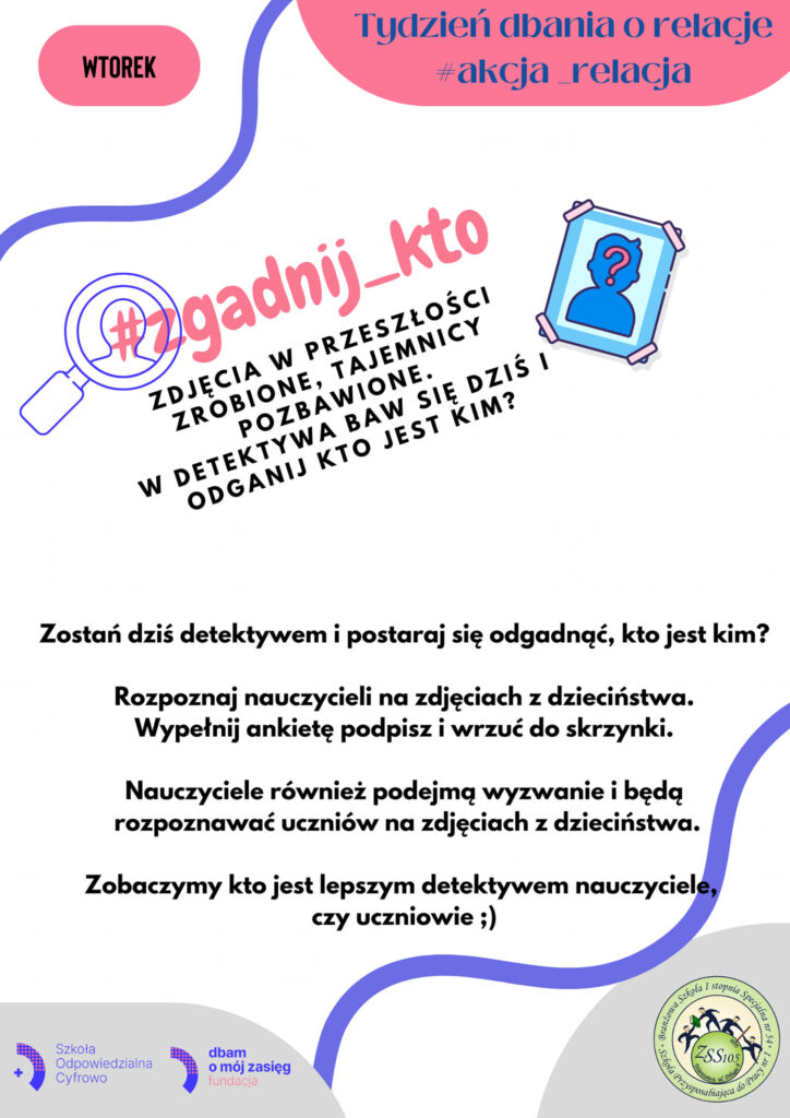 wtorek - Tydzień dbania o relacje