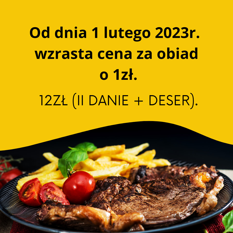Obiady- nowa cena